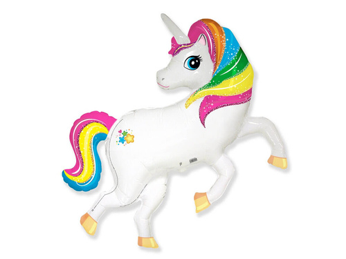 Balon din folie Rainbow Unicorn - 105 x 101 cm - 1 buc.