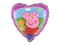 Foliu balon inimă Peppa Pig - 46 cm