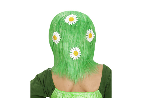Peruca verde Mama Natura cu margarete