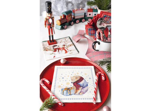 Șervețele de Crăciun Snowmen - 33 cm - 20 buc.