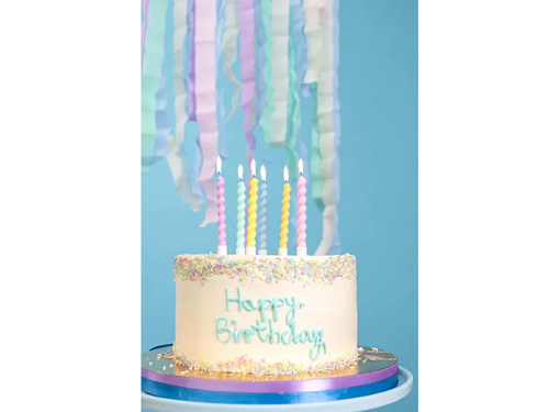 Lumânări aniversare colorate - 8,5 cm - 6 buc.