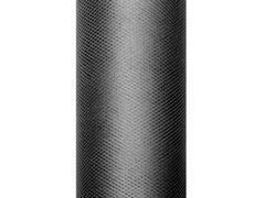 Tul negru neted - 30 cm x 9 metri - 1 buc.