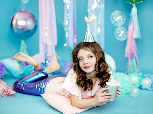 Șepci de sirenă iridescente - 6 buc.