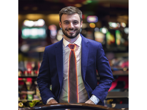 Cravată LED portocalie - 1 buc.