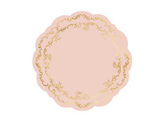 Fețe de masă din frunze de aur - roz - 35,5 cm - 6 buc.