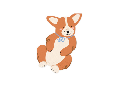 Șervețele pentru ziua de naștere a câinelui Corgi - 12 buc.