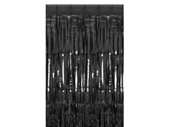 Cortină - perdea de ușă metalică neagră - 100 x 250 cm