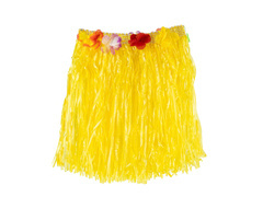 Fustă scurtă hawaiiană galbenă - 40 cm - 1 buc.