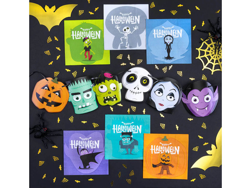 Șervețele Halloween Monsters - 33 cm - 12 buc.