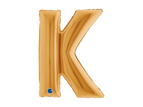Balon folie litera K auriu - 40" - 1 buc.