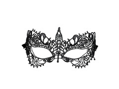 Mască de carnaval din dantelă neagră - 1 buc.
