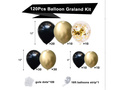 Set de baloane pentru ghirlanda de baloane negru - 107 buc.
