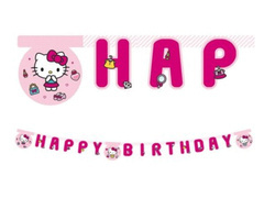 Happy Birthday Hello Kitty banner - 1 buc.