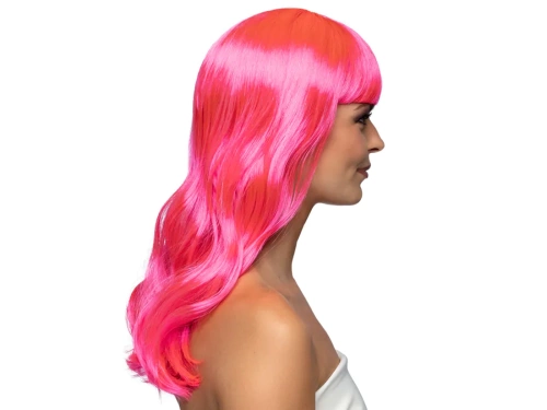 Peruca roz cu franjuri - 1 buc.