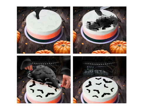 Tort șabloane lilieci - 1 buc.