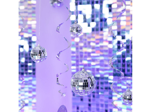 Glob disco argintiu - 3 cm - 12 buc.