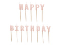 Happy Birthday lumânări spade - roz - 1 op.