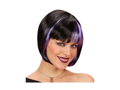 Peruca Zoey - negru cu accente violet