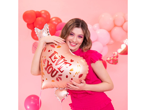 Balon din folie Inimă cu săgeată - 69x54 cm - 1 buc.