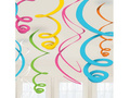 Decorațiune agățată multicoloră Swirl - 56 cm - 12 buc.