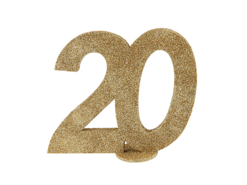 Decorațiuni de masă Twenty gold 20s - 1 buc.