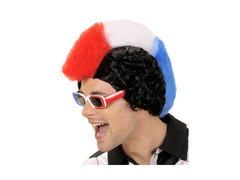 Peruca evantai albastru, alb și roșu - Franța