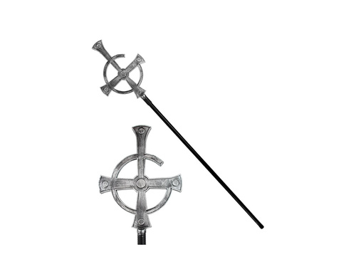 Toiag ceremonial negru pliabil - 145 cm