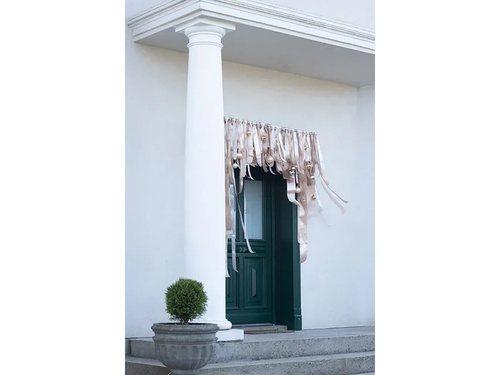 Panglică de satin, aur rece, 25 mm / 25 m, 1 buc.