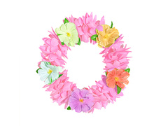 Ghirlandă cu cap hawaiian roz - 1 buc.