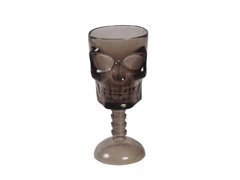 Potir cu craniu transparent negru - 1 buc.