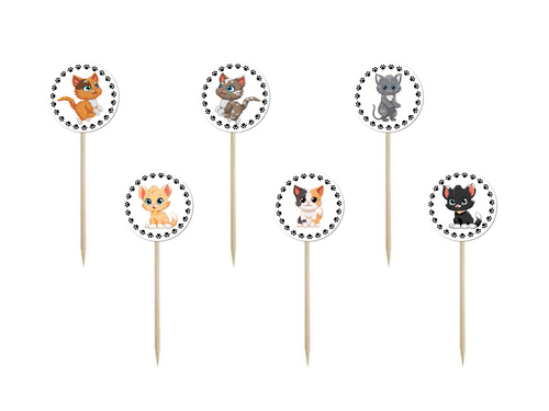 Culegător de prăjituri Cats - 6 buc.