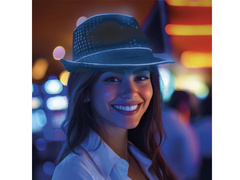 Pălărie LED albastră - 1 buc.