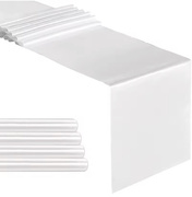 Satin simplu - alb - 36 cm x 9 metri