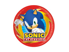 Farfurii aniversare Sonic - 20 cm - 8 buc.