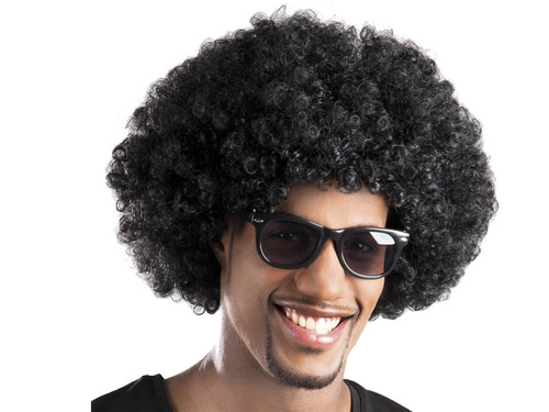 Peruca afro neagră - 1 buc.
