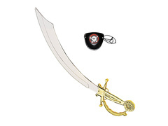 Sabie de pirat cu plasture pe ochi