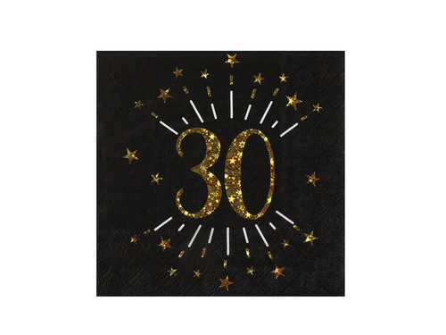 Șervețele strălucitoare pentru a 30-a aniversare - 33 cm - 10 buc.