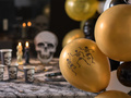 Baloane de Halloween cu schelet din latex - 30 cm - 6 buc.