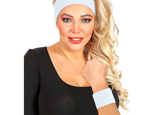 Brățări albe Disco 80s - 2 buc.