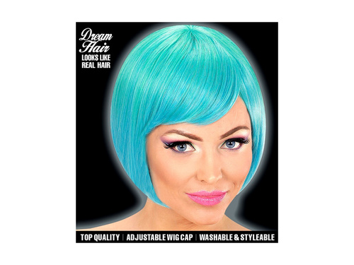 Peruca de moda melange verde-albastru