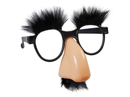 Ochelari de protecție pentru nas profesorul negru - 1 buc.