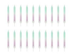 Lumânări de aniversare ombre cu farfurii - 20 buc.