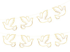 Ghirlandă „Porumbei aurii” – 180 cm – 1 bucată.