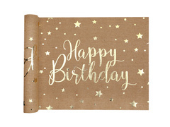 Traseu kraft Happy Birthday - 28 cm x 3 m - 1 buc.