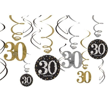 Vârtejuri de decor suspendate - 30 - 12 buc.