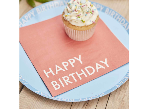 Șervețele Pastel Happy Birthday - 33 cm - 12 buc.