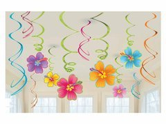 Decor suspendat Swirls Hawaii - 61 cm - 12 buc.