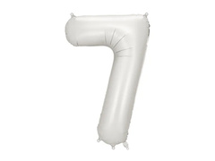 Balon din folie argintiu numărul 7 - 86 cm - 1 buc.