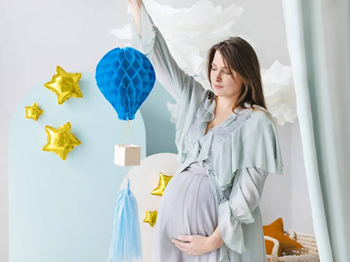 Rozeta de agățat decor Balon albastru - 1 buc.