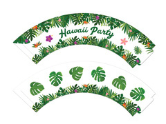 Garnituri pentru prăjituri Hawaii Party - 6 buc.